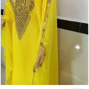 Moroccan Dubai Kaftans Farasha Abaya Dress Very Fancy Long Gown